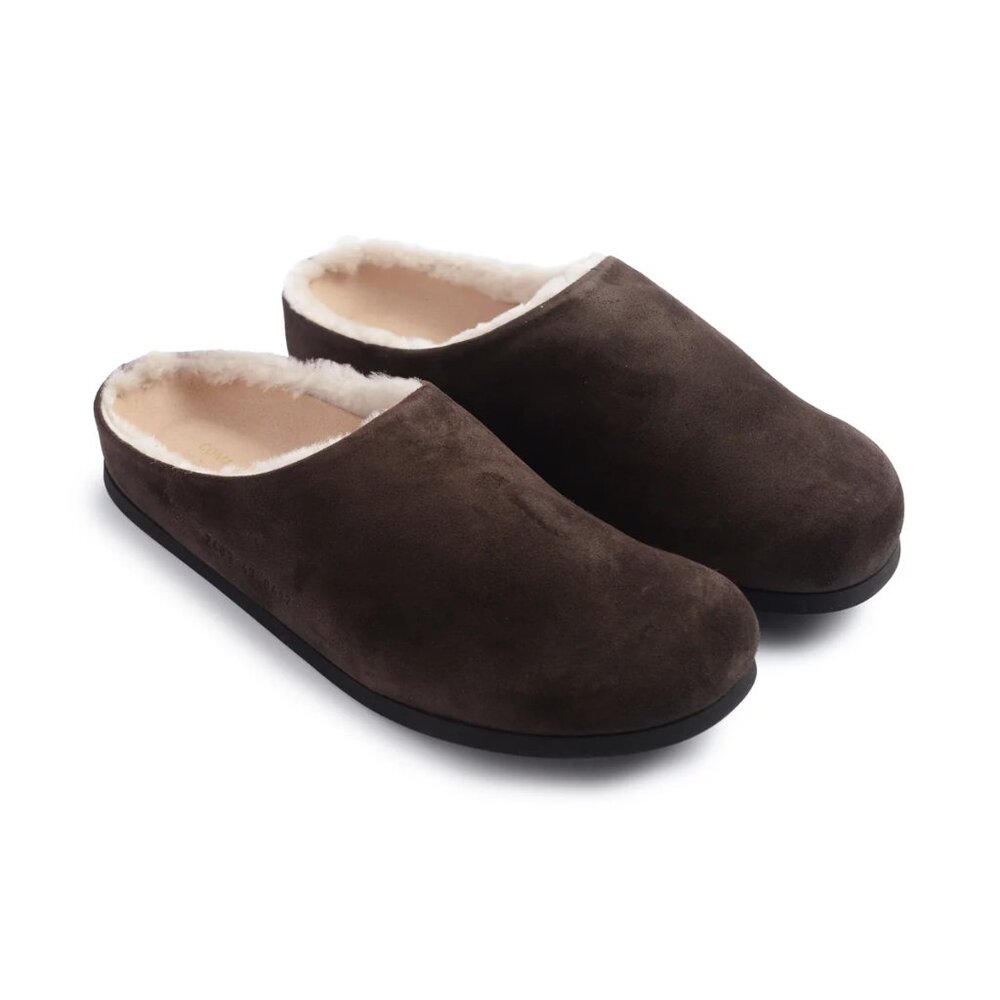 Common Projects Shearling Lined Clogs Brown US Size 13 EU 46